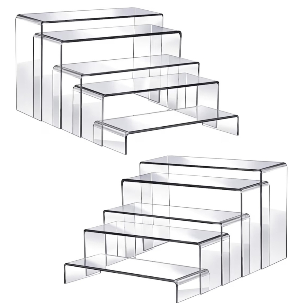 Clear Acrylic Makeup Organizer Set